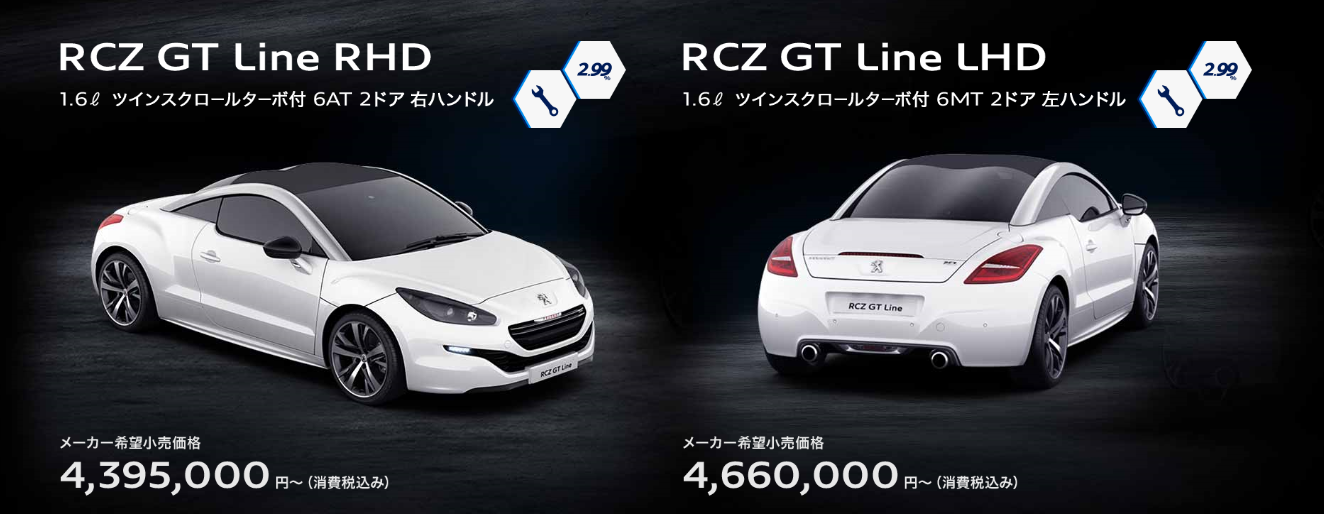 RCZ GT Line　展示車＆試乗車　ご用意しております♪♪