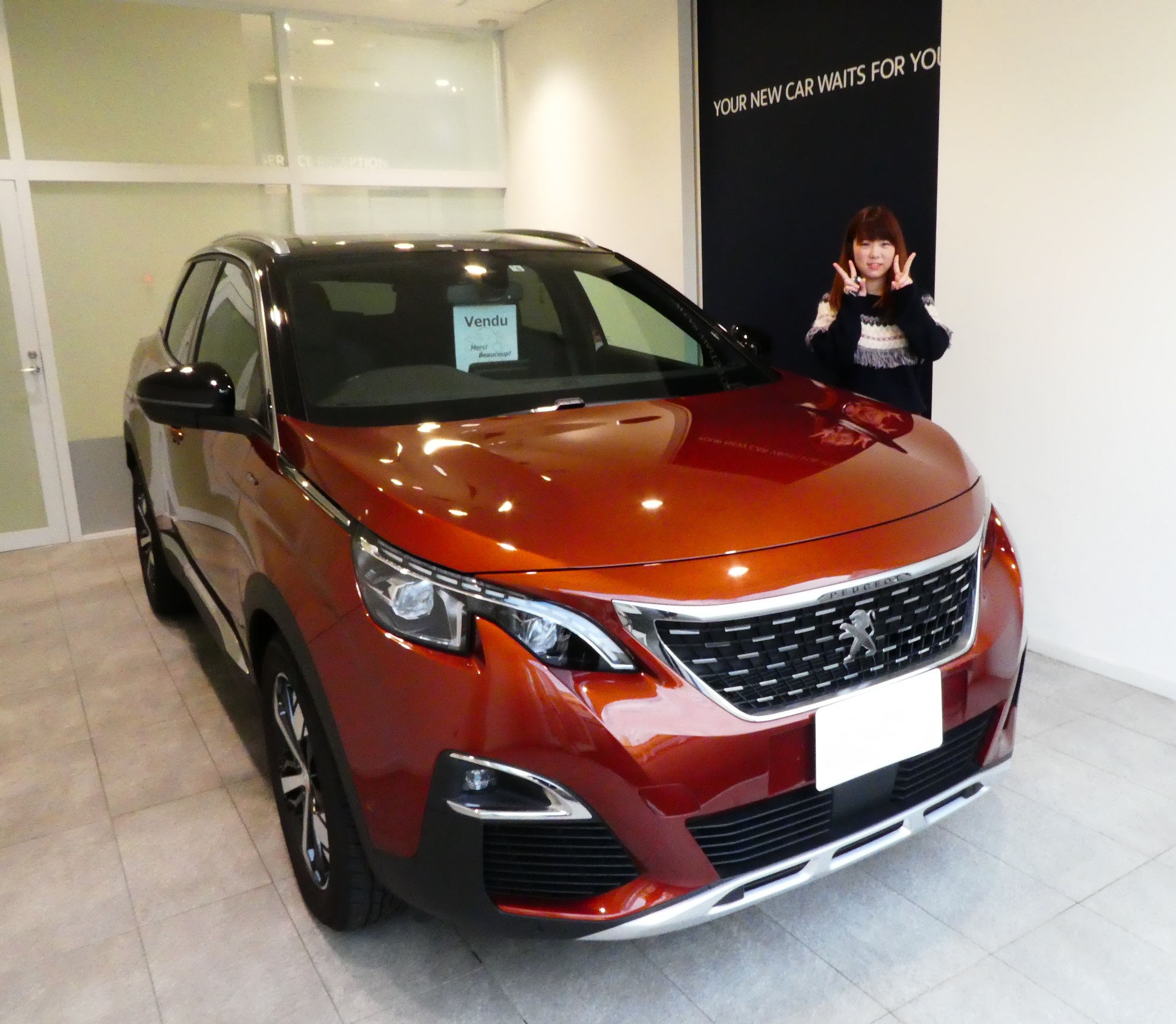3008 GT LINE メタリックコッパー 納車させて頂きました。