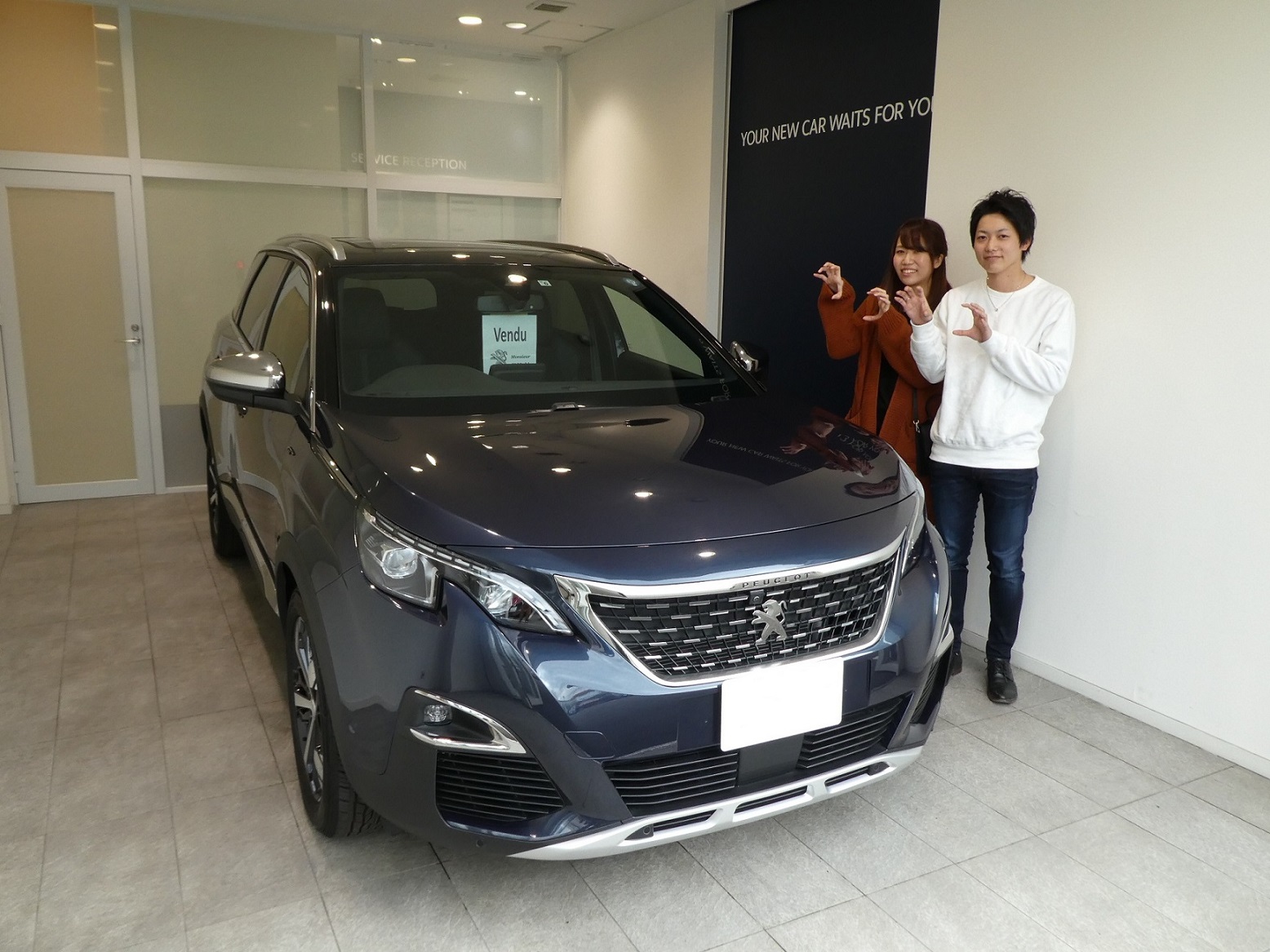 5008 GT BlueHDi 納車させて頂きました。