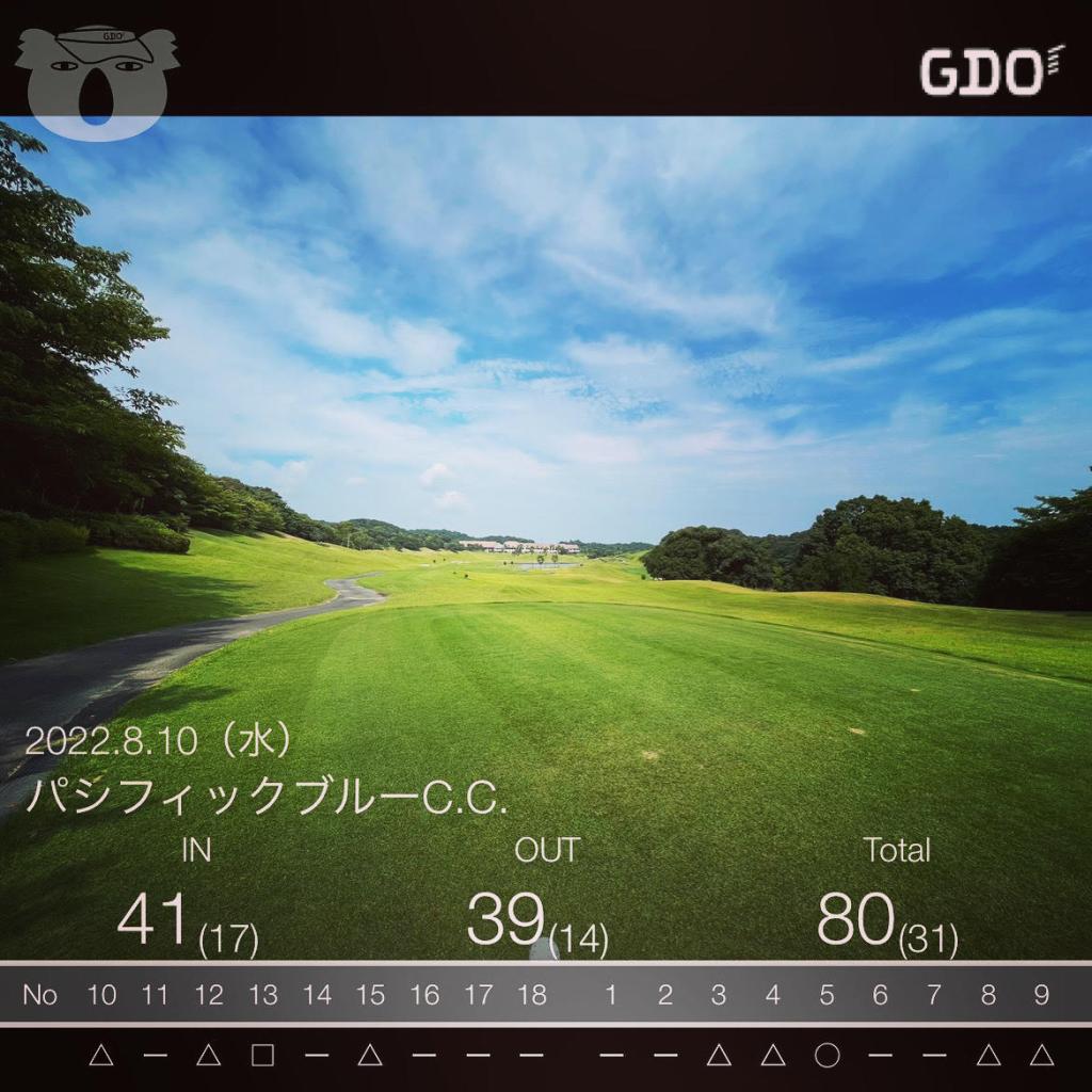 ゴルフ　ベストスコア更新✨⛳