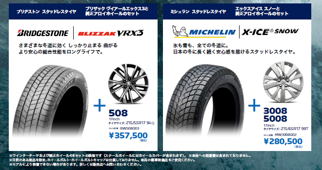 ウィンタータイヤ＆ホイールセット
